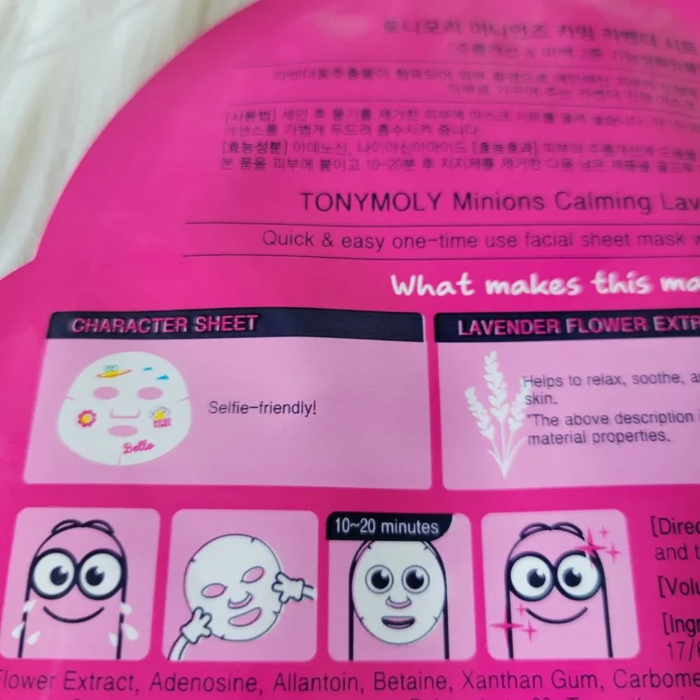 TonyMoly Minions Calming Lavender Sheet Mask